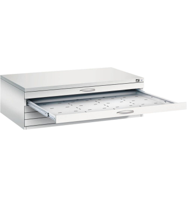 7200 Planschrank lichtgrau 5 Schubladen 135,0 x 96,0 x 42,0 cm